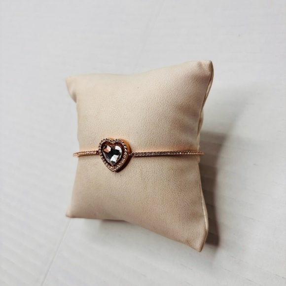 SWAROVSKI White Rose Gold Sparkling Dance Bangle - Picture 4 of 8